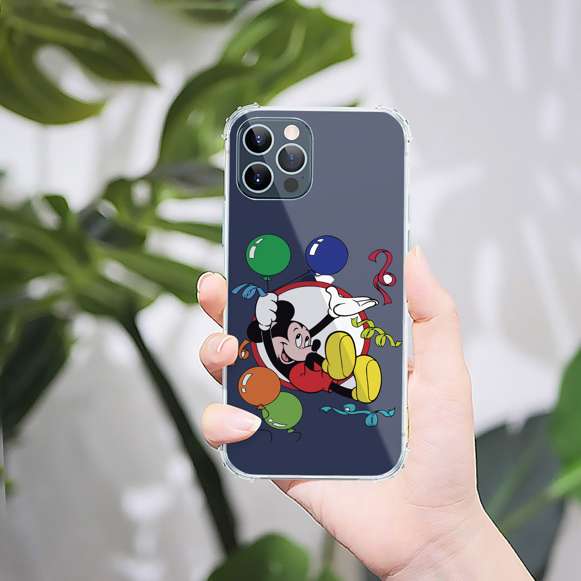 （画像用） ミッキーマウス Mickey Mouse 【iPhone 12シリーズ対応】透明スマホケース（クリアソフトケース）